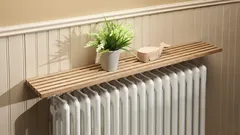 How a shelf above the radiator improves heating performance and reduces your electricity bill